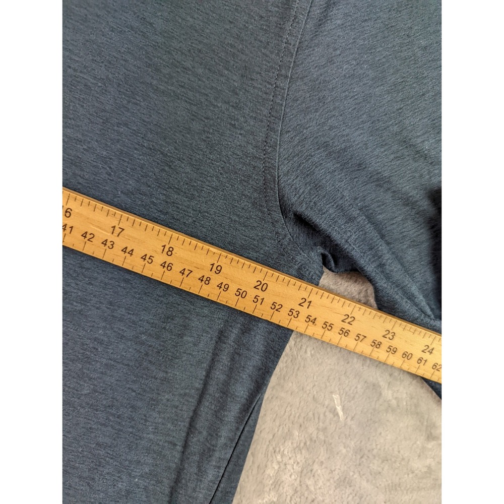 Vuori Shirt Mens Large Blue Heathered Strato Tech Long Sleeve Tee Athletic V178 - Picture 7 of 8